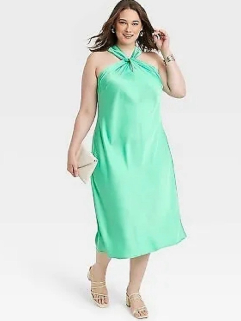 💕A New Day Twist-Halter Midi Dress💕